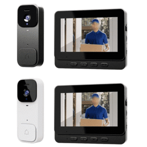Timbre Para Puerta Con Camara X7 inalámbrica color negro